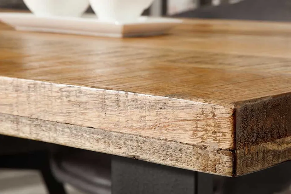 Riess-Ambiente Esstische|Mehr... > Massiver Esstisch IRON CRAFT 160cm natur Mangoholz Eisen Kufengestell Industrial Design