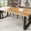 Riess-Ambiente Esstische|Mehr... > Massiver Esstisch IRON CRAFT 180cm natur Mangoholz Eisen Kufengestell Industrial Design