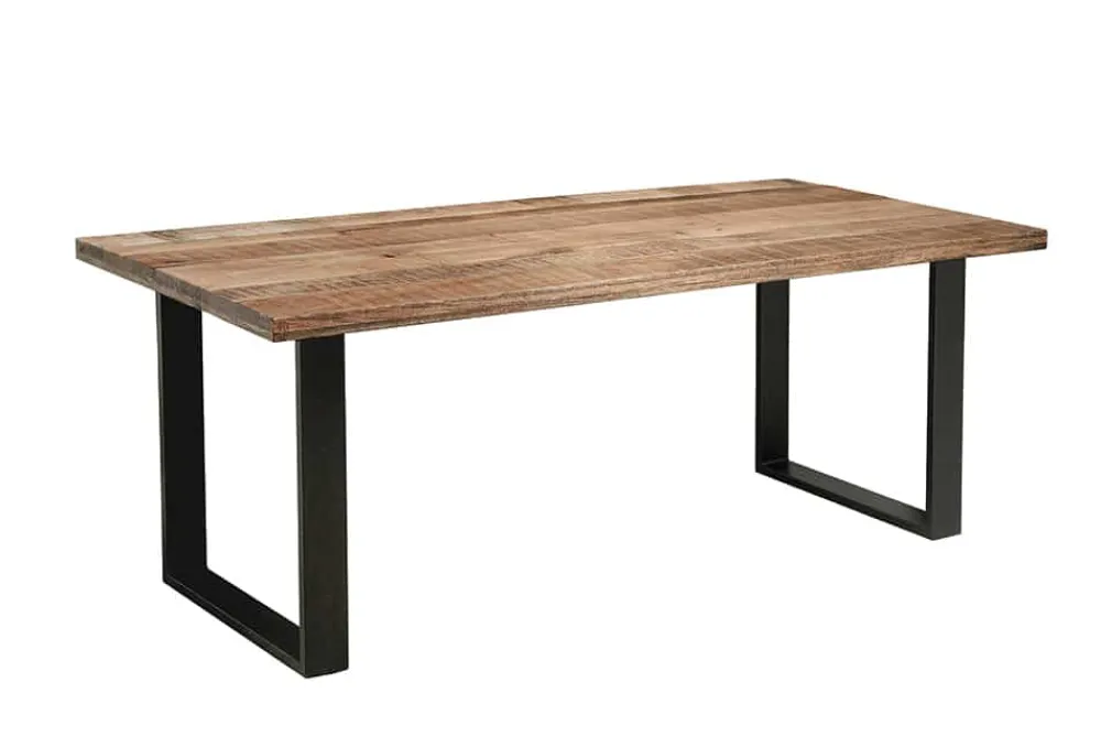 Riess-Ambiente Esstische|Mehr... > Massiver Esstisch IRON CRAFT 200cm natur Mangoholz Eisen Kufengestell Industrial Design