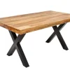 Riess-Ambiente Esstische|Mehr... > Massiver Esstisch IRON CRAFT 140cm Mangoholz schwarz Metall Industrial Design
