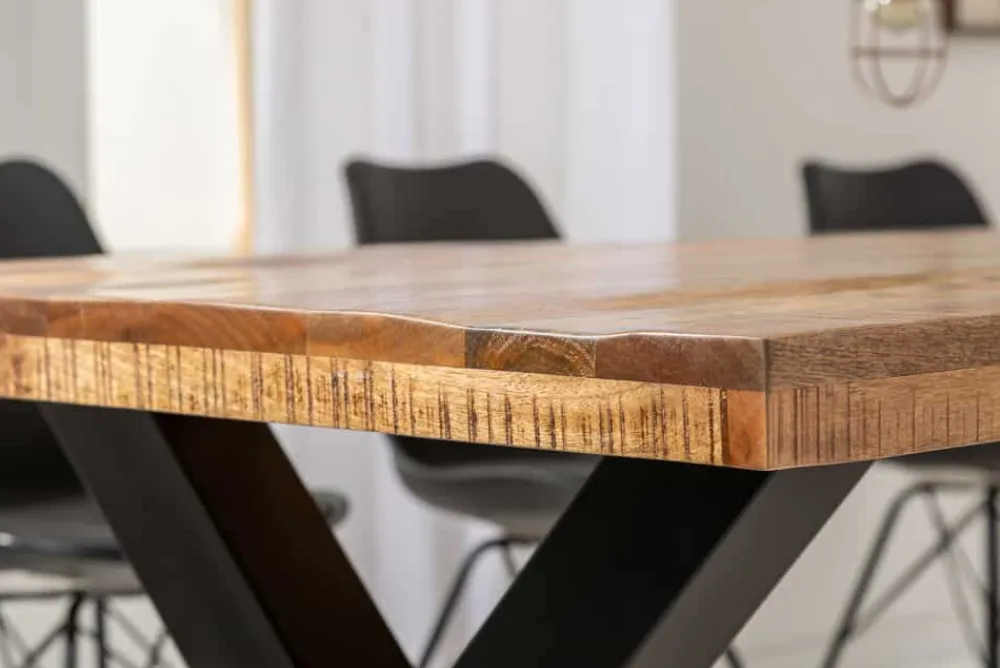 Riess-Ambiente Esstische|Mehr... > Massiver Esstisch IRON CRAFT 140cm Mangoholz schwarz Metall Industrial Design