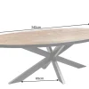 Riess-Ambiente Industrial Loft|Esstische > Massiver Esstisch MOUNTAIN SOUL 240cm rötlich grün schwarz oval Naturstein Eisen