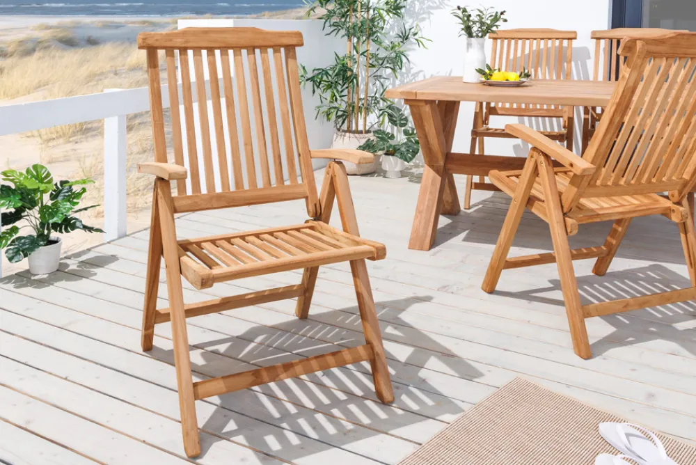 Riess-Ambiente Mehr...|Massivholz Gartenmöbel > Massiver Gartenstuhl EMPIRE TEAK Teakholz klappbar