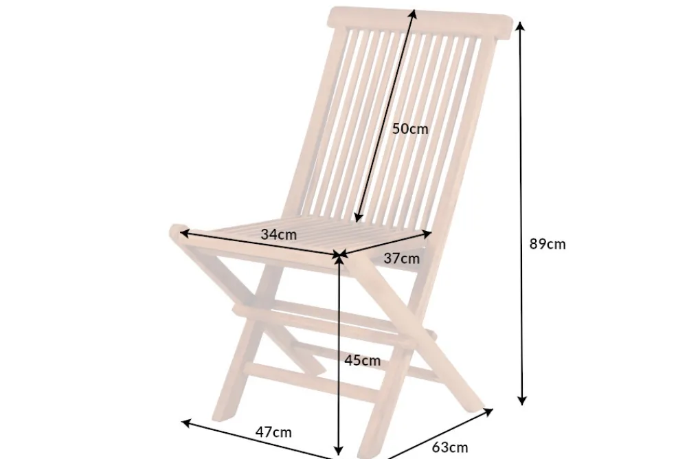 Riess-Ambiente Mehr...|Massivholz Gartenmöbel > Massiver Gartenstuhl EMPIRE TEAK Teakholz klappbar Hochlehner wetterfest
