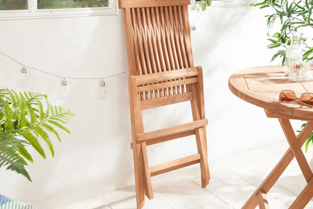 Riess-Ambiente Mehr...|Massivholz Gartenmöbel > Massiver Gartenstuhl EMPIRE TEAK Teakholz klappbar Hochlehner wetterfest