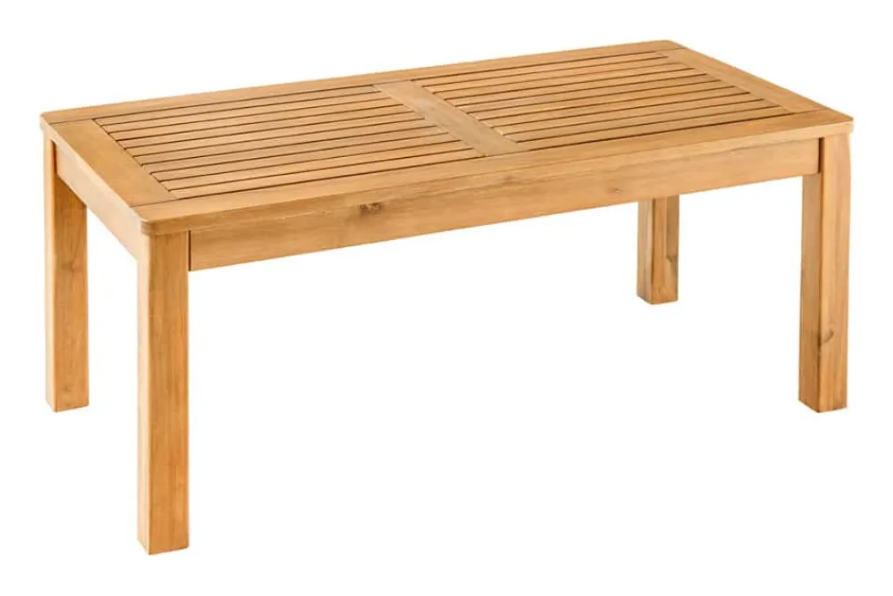 Riess-Ambiente Mehr...|Massivholz Gartenmöbel > Massiver Gartentisch BALI 100cm Akazienholz wetterfest Outdoor-Loungetisch