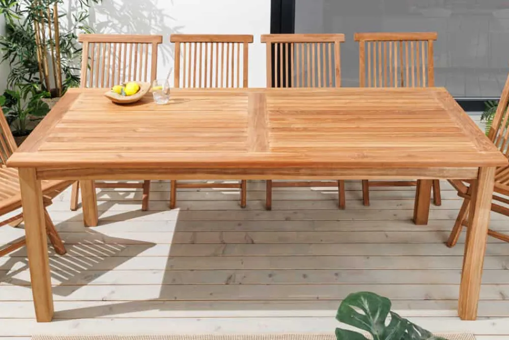 Riess-Ambiente Mehr...|Massivholz Gartenmöbel > Massiver Gartentisch EMPIRE TEAK 180cm natur Teakholz