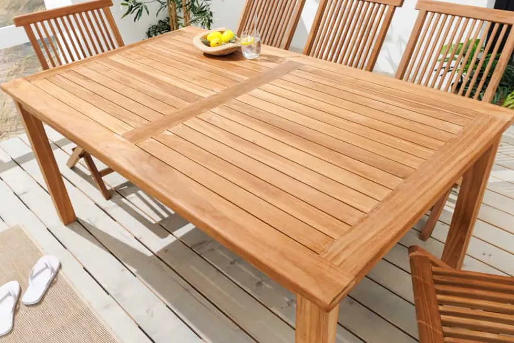 Riess-Ambiente Mehr...|Massivholz Gartenmöbel > Massiver Gartentisch EMPIRE TEAK 150cm natur Teakholz