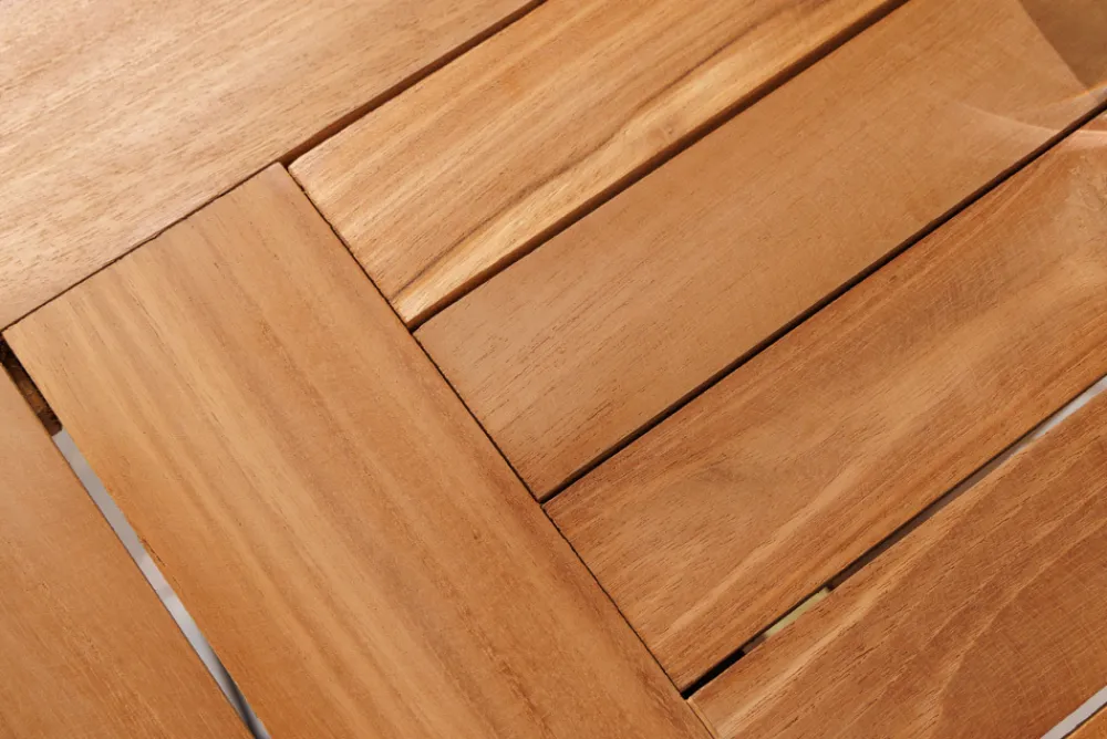Riess-Ambiente Mehr...|Massivholz Gartenmöbel > Massiver Gartentisch EMPIRE TEAK 100cm natur Teakholz rund klappbar Outdoor Balkontisch