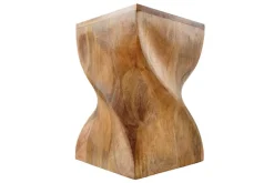 Riess-Ambiente Beistelltische > Massiver Hocker TWIST 45cm natur Mangoholz handmade Beistelltisch