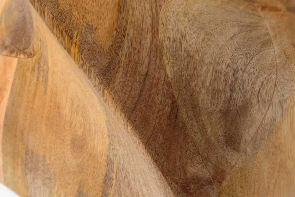 Riess-Ambiente Beistelltische > Massiver Hocker TWIST 45cm natur Mangoholz handmade Beistelltisch