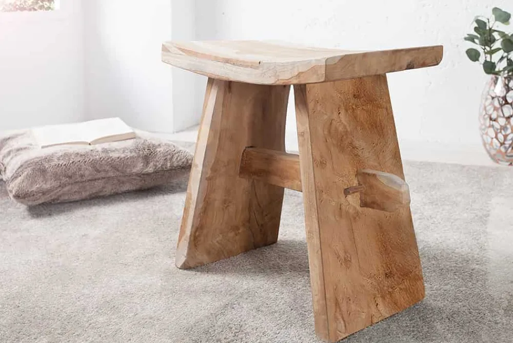 Riess-Ambiente Beistelltische|Mehr... > Massiver Hocker ZEN 40cm Teakholz Beistelltisch