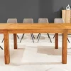 Riess-Ambiente Mehr...|Massivholzesstische > Massiver Holz Esstisch PURE 120-200cm natur honey finish Akazie mit Ansteckplatten