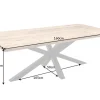 Riess-Ambiente Esstische|Mehr... > Massiver Industrial Esstisch GALAXIE 160cm Mangoholz sternenförmiges Gestell