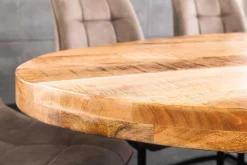 Riess-Ambiente Mehr...|Massivholzesstische > Massiver Industrial Esstisch GALAXIE 240cm natur Mangoholz oval Sterngestell
