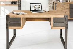 Riess-Ambiente Mehr...|Mehr... > Massiver Industrial Schreibtisch FACTORY 135cm Akazie weiß gekälkt