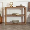 Riess-Ambiente Mehr...|Massivholztische > Massiver Konsolentisch ELEMENTS 90cm braun honey finish Mangoholz Regal