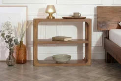 Riess-Ambiente Mehr...|Massivholztische > Massiver Konsolentisch ELEMENTS 90cm braun honey finish Mangoholz Regal