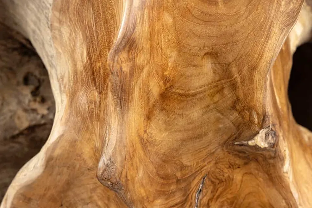 Riess-Ambiente Konsolentische|Mehr... > Massiver Konsolentisch ROOT 150cm natur Teak Massivholz aus Wurzelholz Glasplatte