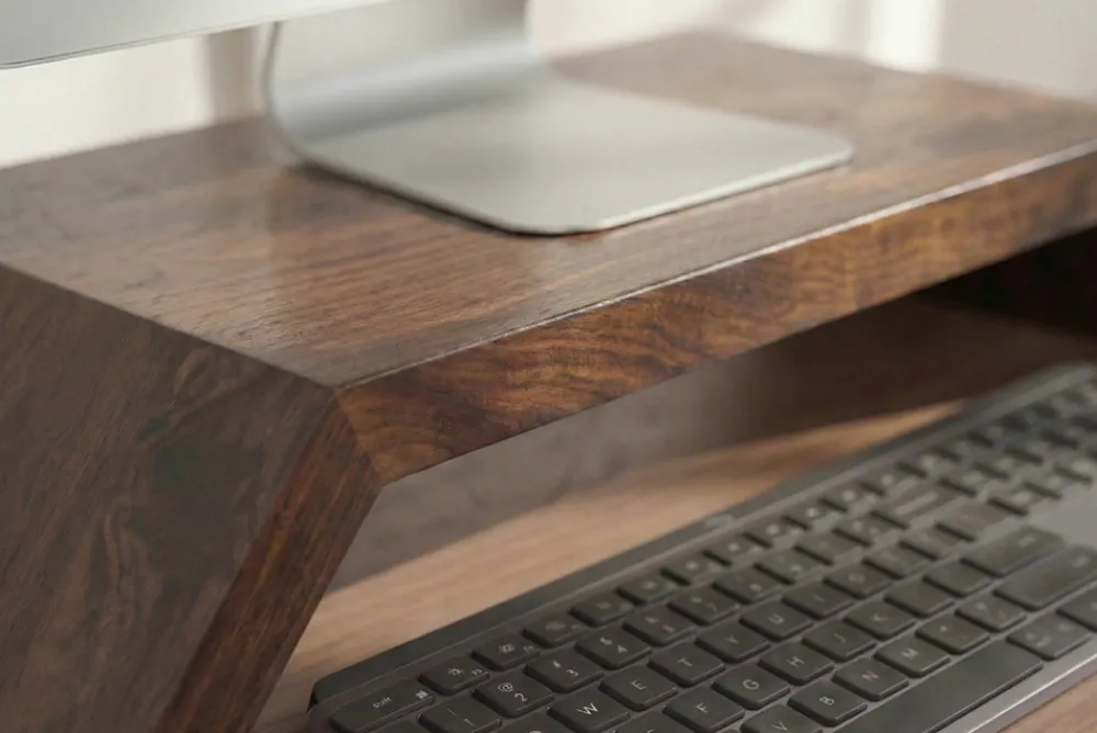 Riess-Ambiente Mehr...|Mehr... > Massiver Monitorständer GATSBY 50cm braun Mangoholz Bildschirmständer Erhöhung