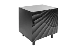 Riess-Ambiente Mehr...|Massivholztische > Massiver Nachttisch SCORPION 50cm schwarz Mangoholz Beistelltisch mit 3D Schnitzereien