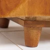 Riess-Ambiente Mehr...|Massivholztische > Massiver Nachttisch SCORPION 50cm braun Mangoholz Beistelltisch mit 3D Schnitzereien