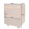 Riess-Ambiente Mehr...|Mehr... > Massiver Rollcontainer CUBUS 60cm braun Sheeshamholz stone finish drei Schubladen