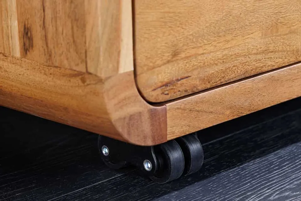 Riess-Ambiente Mehr...|Massivholzschränke > Massiver Rollcontainer CUBUS 60cm braun Akazienholz honey finish drei Schubladen