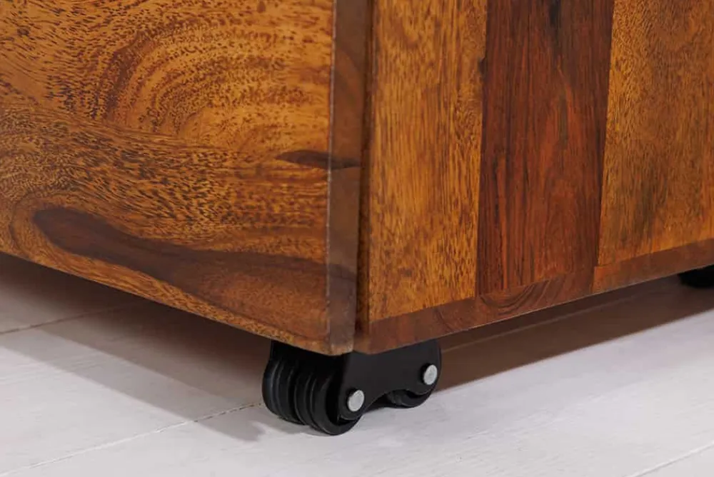 Riess-Ambiente Mehr...|Massivholzschränke > Massiver Rollcontainer MAKASSAR 60cm braun stone finish Sheesham mit Schubladen