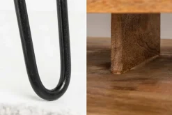 Riess-Ambiente Mehr...|Massivholztische > Massiver Schreibtisch SCORPION 100cm natur Mangoholz Hairpin Legs