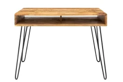 Riess-Ambiente Mehr...|Massivholztische > Massiver Schreibtisch SCORPION 100cm natur Mangoholz Hairpin Legs