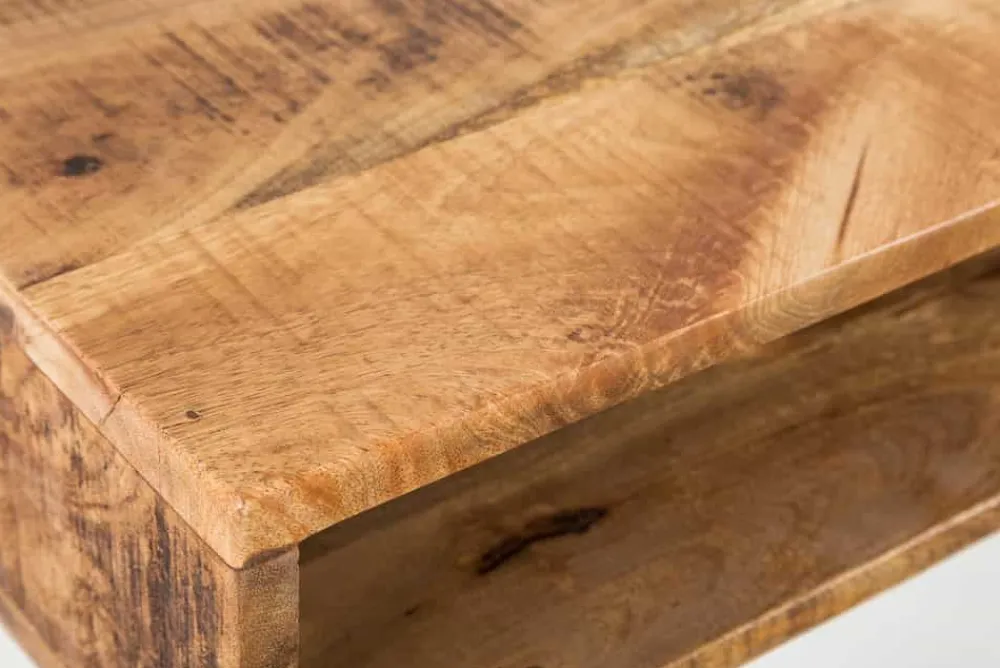 Riess-Ambiente Mehr...|Massivholztische > Massiver Schreibtisch SCORPION 100cm natur Mangoholz Hairpin Legs