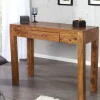 Riess-Ambiente Mehr...|Konsolentische > Massiver Sekretär MAKASSAR 100cm braun Sheesham stone finish Schreibtisch Konsolentisch