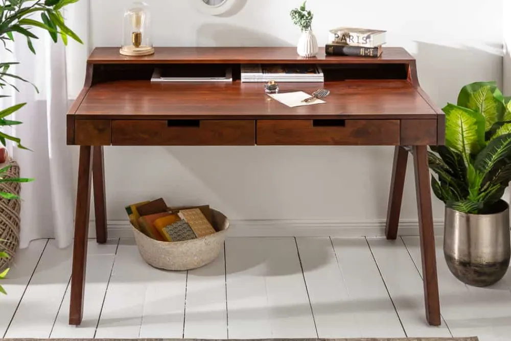 Riess-Ambiente Mehr...|Mehr... > Massiver Sekretär MONSOON 100cm Akazie Schreibtisch Markant Finish