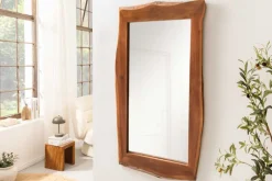 Riess-Ambiente Spiegel > Massiver Spiegel MAMMUT 160cm braun Akazienholz Baumkante Wandspiegel