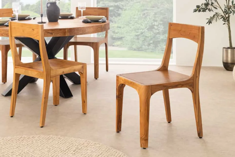 Riess-Ambiente Mehr...|Massivholzstühle > Massiver Stuhl ORGANIC braun Akazienholz honey finish handmade