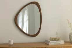 Riess-Ambiente Skandinavisch|Spiegel > Massiver Wandspiegel ORGANIC 65cm braun Walnussholz-Design