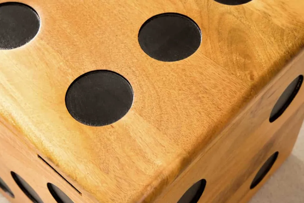 Riess-Ambiente Beistelltische|Mehr... > Massiver Würfel-Hocker CUBE 40cm natur Mangoholz Beistelltisch stapelbar mit Fach