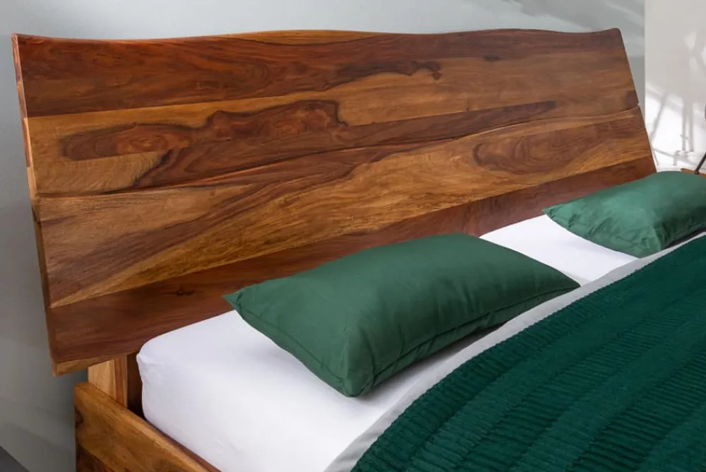 Riess-Ambiente Mehr...|Polsterbetten > Massives Baumstamm Bett AMAZONAS 180x200cm braun Sheeshamholz stone finish