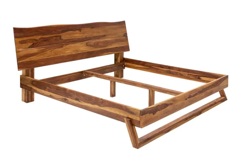 Riess-Ambiente Mehr...|Polsterbetten > Massives Baumstamm Bett AMAZONAS 180x200cm braun Sheeshamholz stone finish