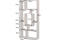 Riess-Ambiente Mehr...|Mehr... > Massives Bücherregal CUBUS 180cm braun Sheesham stone finish einzigartige Maserung