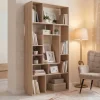 Riess-Ambiente Mehr...|Standregale > Massives Bücherregal CUBUS 180cm natur Mangoholz cream finish elf Fächer