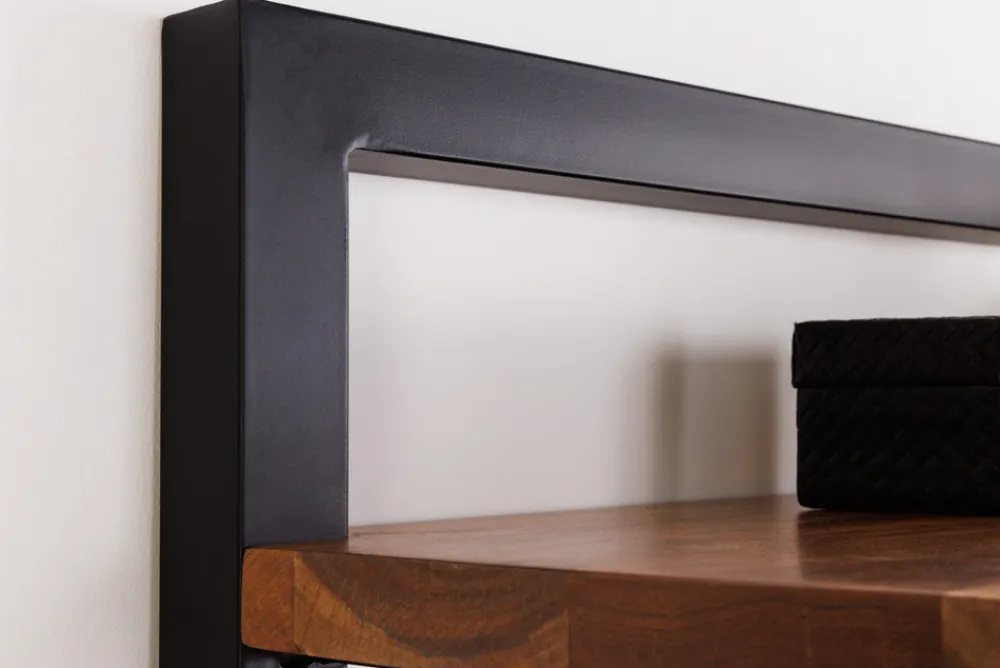 Riess-Ambiente Mehr...|Industrial Loft > Massives Bücherregal MAMMUT 180cm Akazie schwarz fünf Regalböden