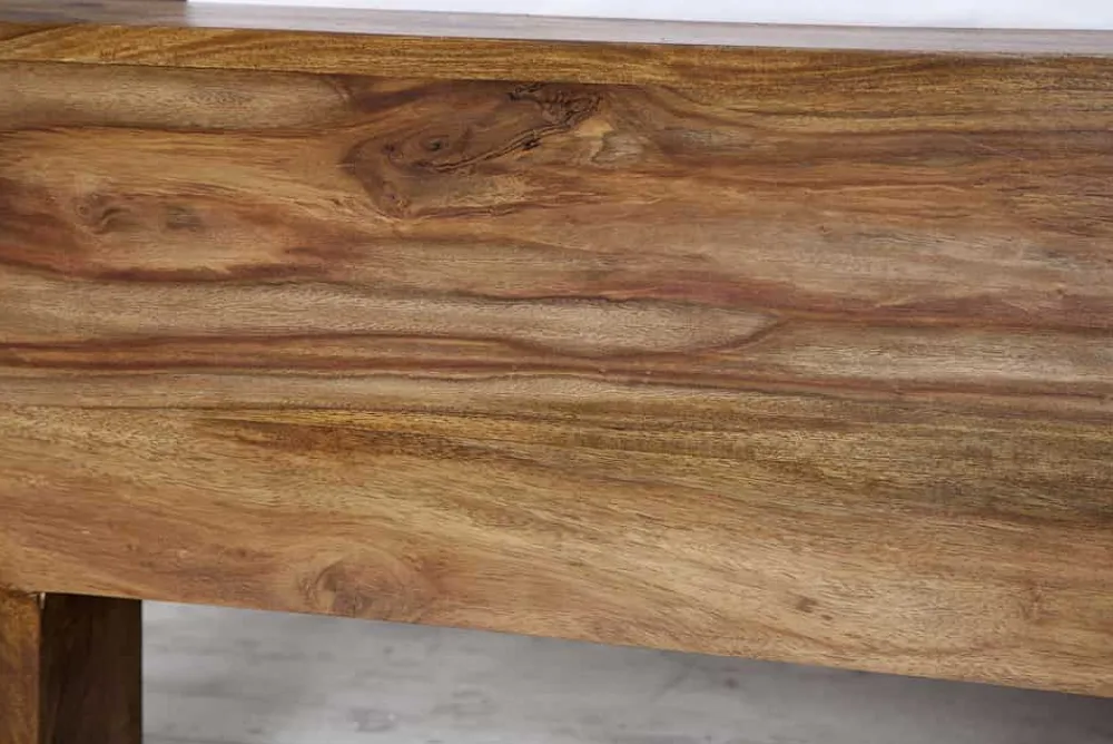 Riess-Ambiente Mehr...|Polsterbetten > Massives Bett MAKASSAR 180x200cm braun Sheeshamholz stone finish