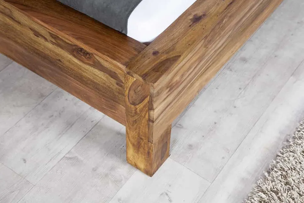 Riess-Ambiente Mehr...|Polsterbetten > Massives Bett MAKASSAR 180x200cm braun Sheeshamholz stone finish