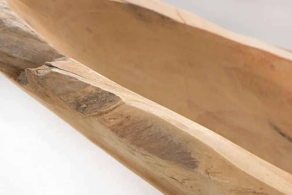 Riess-Ambiente Mehr...|Mehr... > Massive Schale NATURE BOAT 60cm natur Teakholz Wurzelholz