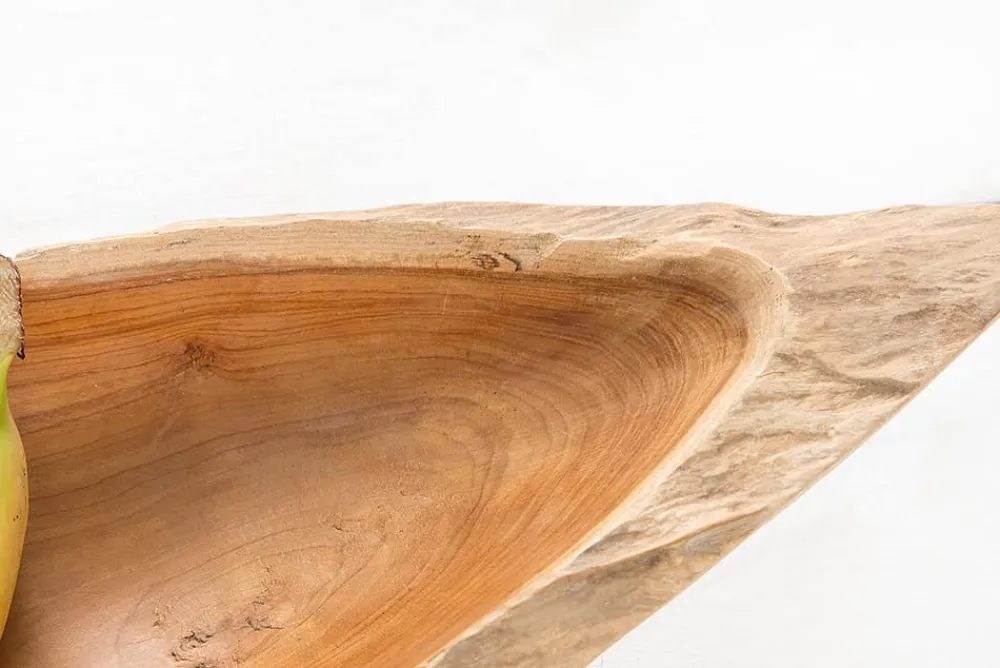 Riess-Ambiente Mehr...|Mehr... > Massive Schale NATURE BOAT 60cm natur Teakholz Wurzelholz