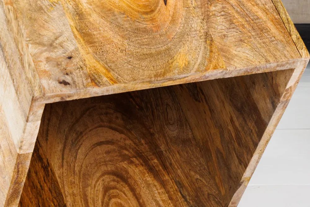 Riess-Ambiente Mehr...|Couchtische > Massives 2er Set Beistelltisch CURACAO 45cm natur Mangoholz Würfel handmade Couchtisch