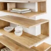 Riess-Ambiente Skandinavisch|Mehr... > Massives 3er Set Wandregale SURREAL 65cm natur Außenecke Mangoholz
