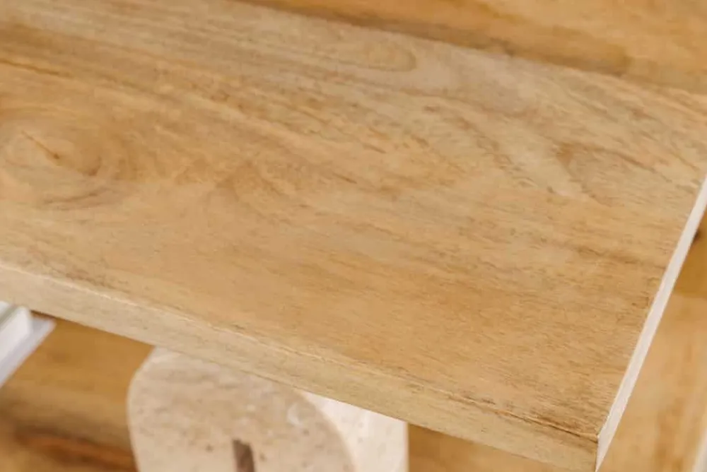 Riess-Ambiente Skandinavisch|Mehr... > Massives 3er Set Wandregale SURREAL 65cm natur Außenecke Mangoholz